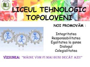 LTT Oferta Educationala 02 - LICEUL TEHNOLOGIC TOPOLOVENI: Comerț, Gastronomie și Mecanică – calificări cerute pe piața muncii
