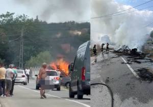 deschiodere incendiu baloti costesti 1 - Incendiu puternic la Costești! Două tone de baloți au ars, iar un bărbat a fost rănit