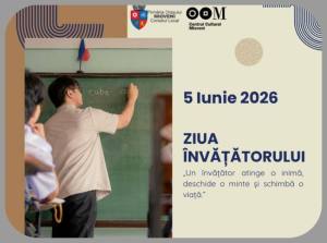 z - Centrul Cultural Mioveni transmite: „La mulți ani tuturor învățătorilor, educatorilor și profesorilor!”