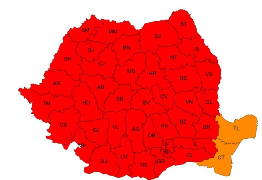 Cod roșu caniculă
