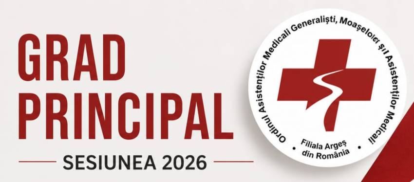 gp2026 - OAMGMAMR FILIALA ARGEȘ: Examenul de grad principal pentru asistenții medicali are loc pe 3 septembrie