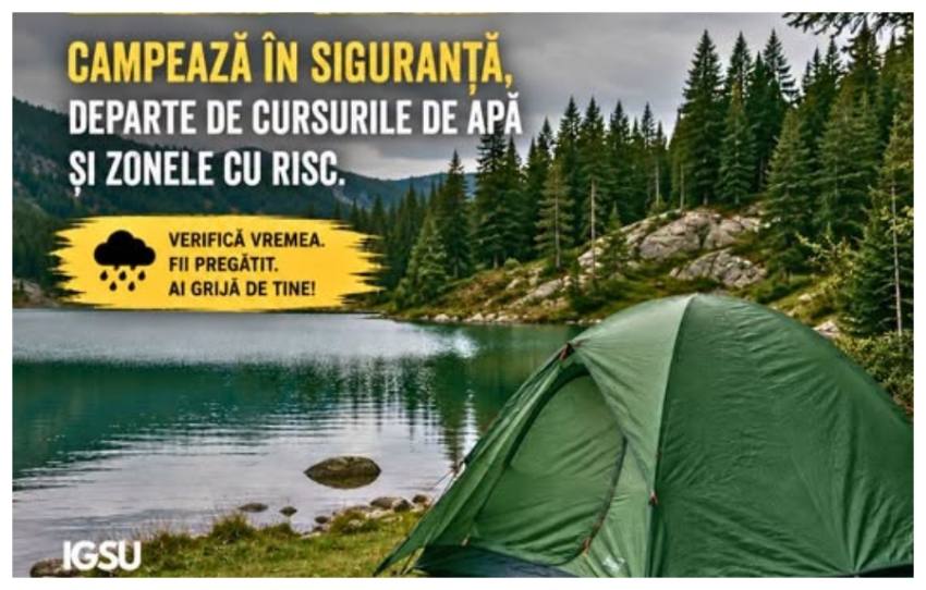 z 3 - Camping în condiții de vreme severă? IGSU explică ce măsuri sunt esențiale