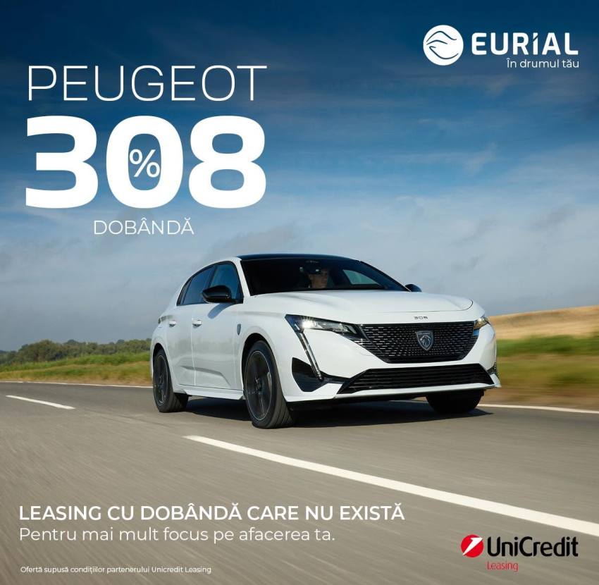 Leasing cu dobândă care nu există! Descoperă Peugeot 308 la Eurial! 1 Peugeot 308 la Eurial Pitești