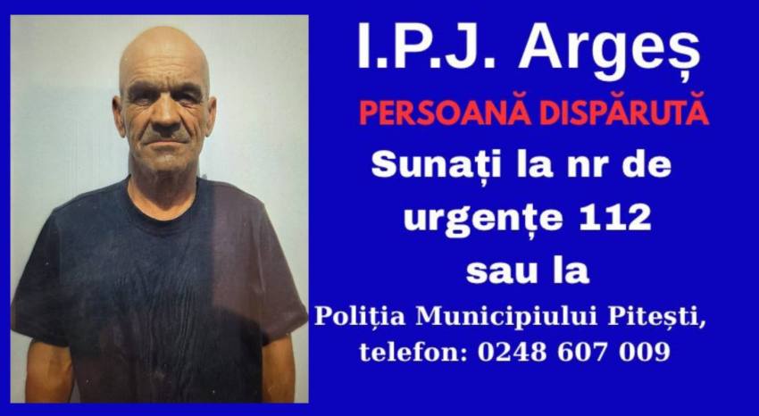 Alexandru Enache, bărbat dispărut în Pitești