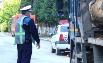 transport lemne-control-polițist