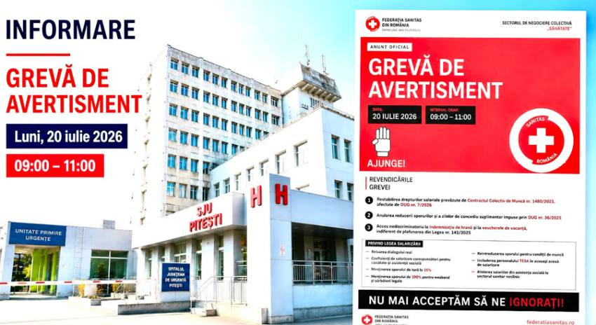 greva ls spitalul judetean de urgenta pitetsi 1 Sursă foto: FB Spitalul Județean de Urgenta Pitești.
