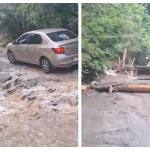 ARGEȘ: Drum blocat de viitură! Zeci de persoane au fost evacuate de salvamontiști. Update 15 viitură valea rea