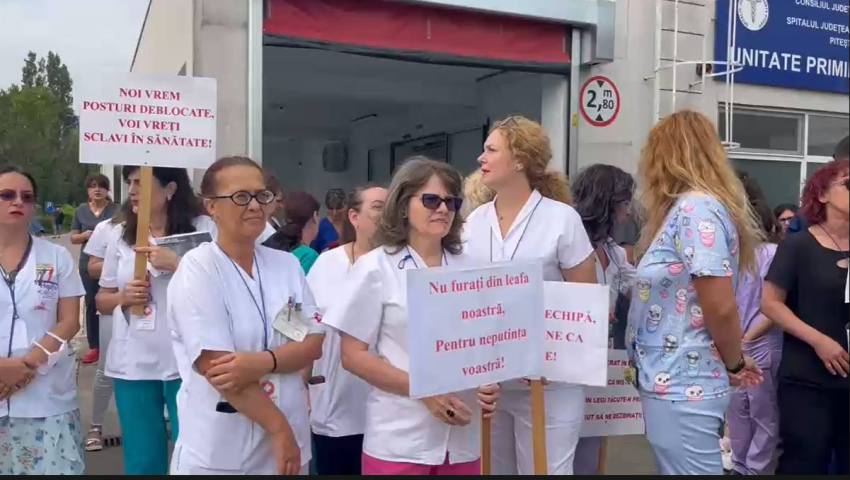 (Video) Grevă de avertisment în Sănătate. Principala nemulţumire 3 greva sanatate sju arges