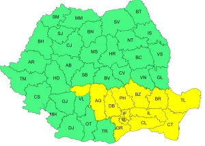 Argeșul se află sub avertizare de vreme rea. Nu scapă nici de caniculă 3 cod galben anm