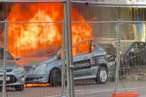 incendiu bucurești mașină flăcări