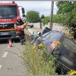 z 1 - Autoturism intrat într-un cap de pod în comuna Oarja. Femeie preluată de SMURD