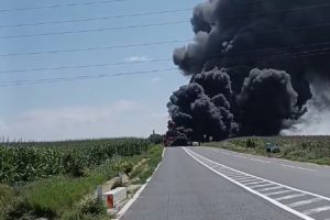 incendiu DN 2A Constanța-Slobozia