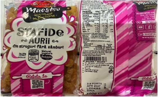 stafide retrase de la profi - Argeș. Alertă alimentară la Profi! Stafide retrase de la vânzare