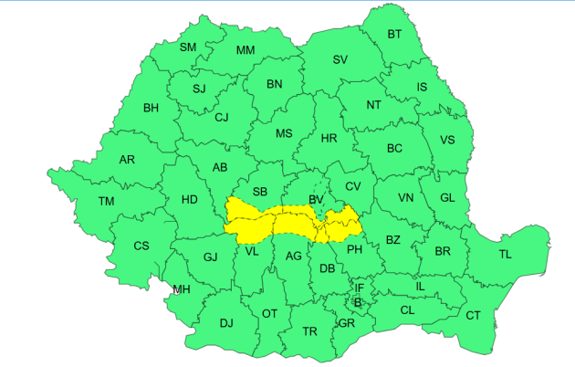 Caniculă în Argeș, apoi furtuni. Până când sunt în vigoare avertizările ANM 2 Cod galben instabilitate atmosferica
