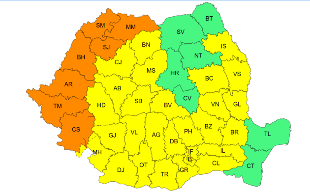 Caniculă în Argeș, apoi furtuni. Până când sunt în vigoare avertizările ANM 1 cod galben caniculă argeș