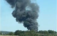 incendiu hală fum