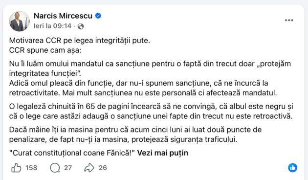 Sursă foto: FB Narcis Mircescu