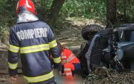 Accident Vlădești. ATV Răsturnat