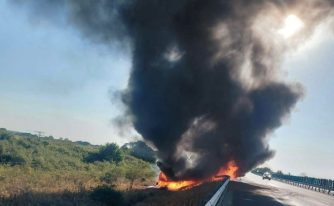 incendiu pe A1 Timiș