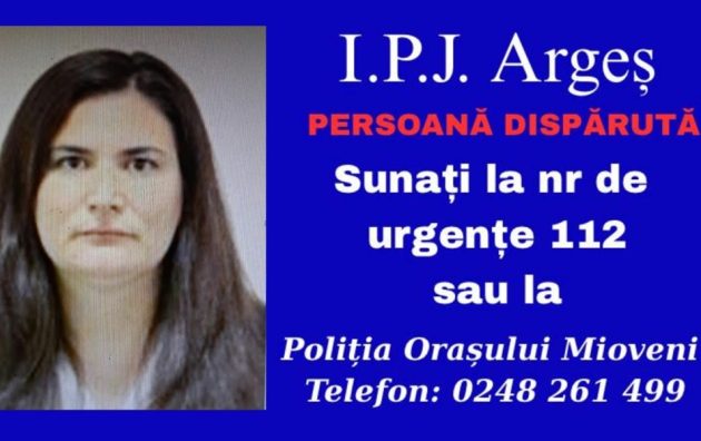 Alertă în Mioveni! Cristina, o femeie de 43 de ani, este din nou de negăsit 1 Femeie dispărută din Mioveni