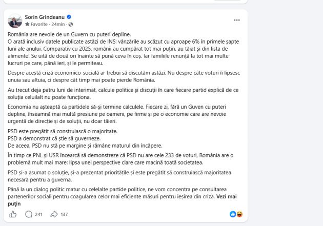 Sursă foto: FB Sorin Grindeanu
