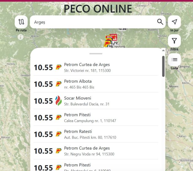 Prețurile carburanților astăzi în Argeș! Motorina a trecut de 10,5 lei
