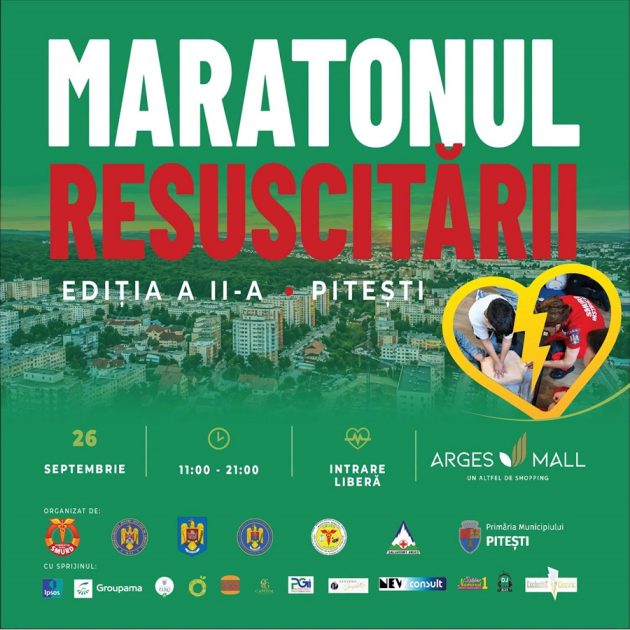 Pe 26 septembrie, Maratonul Resuscitării la Argeș Mall!