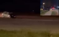 A fugit de polițiști și a ajuns cu mașina pe plaja din Saturn. Tânăr de 26 de ani, reținut/ Sursă foto: captură video IPJ Constanța