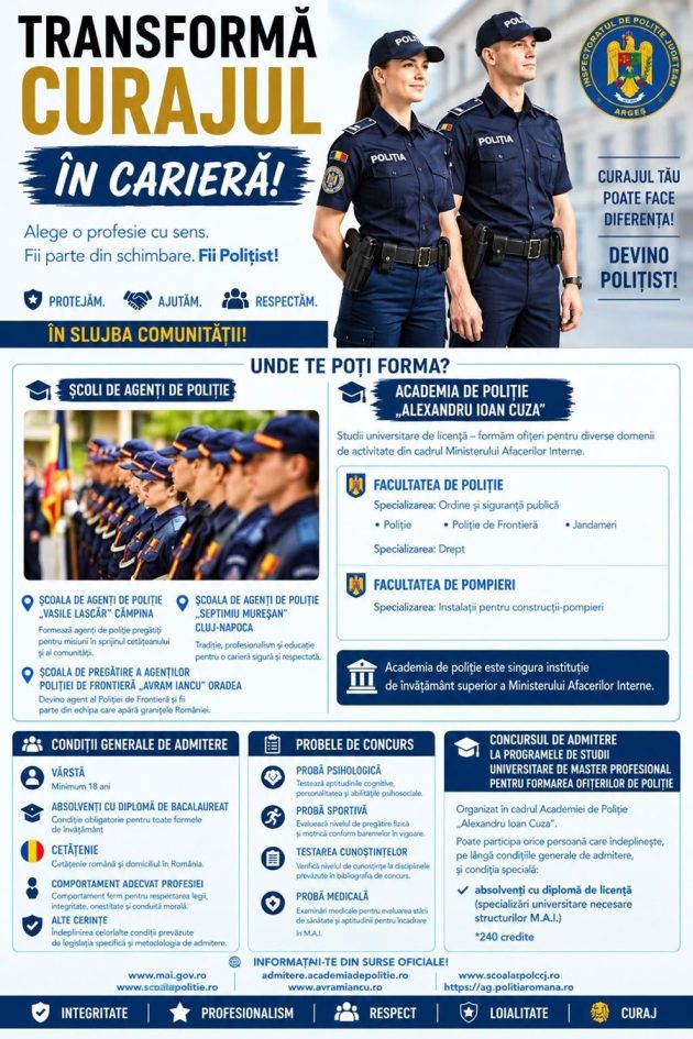 eb47d3e1 c84b 4b55 b460 d56001e59dd5 - Vrei să devii polițist? Poliția Argeș anunță cum poți urma o carieră în MAI