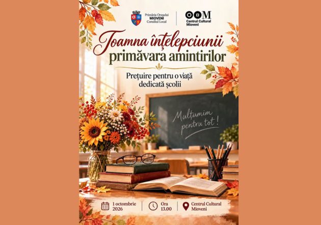 12 dascăli din Mioveni, premiați pentru o viață dedicată școlii. Eveniment special de Ziua Educației 1 Sursă foto: Centrul Cultural Mioveni