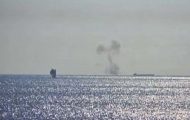 navă lovita drone