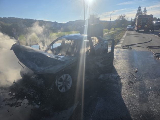incendiu mașină bascov