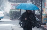 vremea ninsore umbrelă femeie